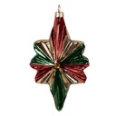 Weihnachtskugel Rot Goldfarbig 9x4x14 cm
