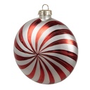 Weihnachtskugel Rot Weiß 10x4x10 cm