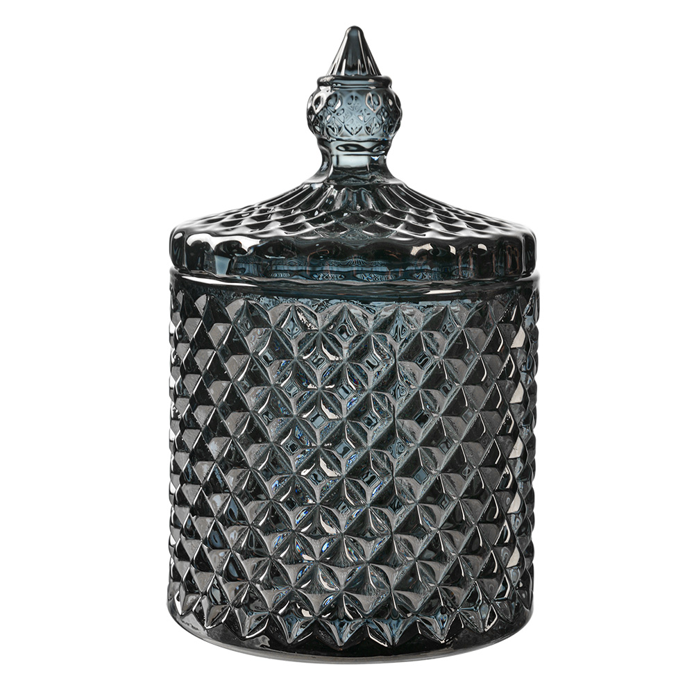 [6GL4722] Bocal avec couvercle Gris Ø 9x14 cm