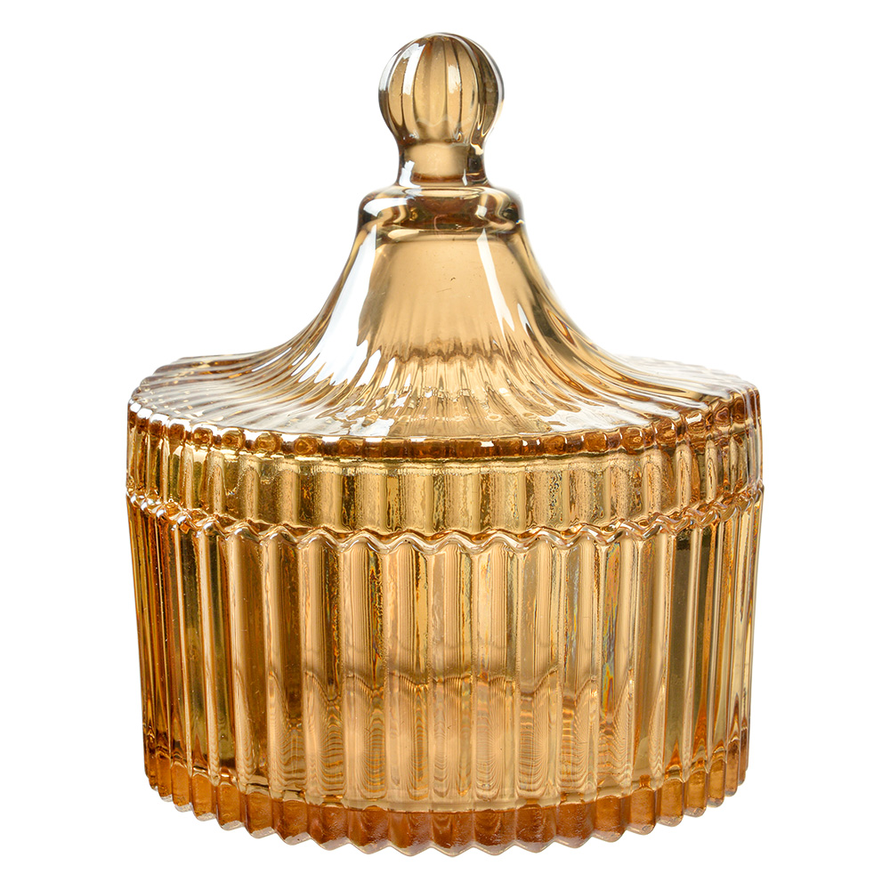 [6GL4724] Vorratsglas mit Deckel Gelb Ø 10x12 cm