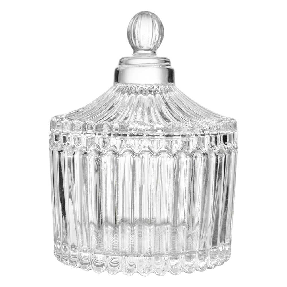[6GL4725] Storage jar with lid Transparent Ø 7x9 cm