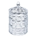 Bonbonniere with lid Transparent Ø 13x23 cm