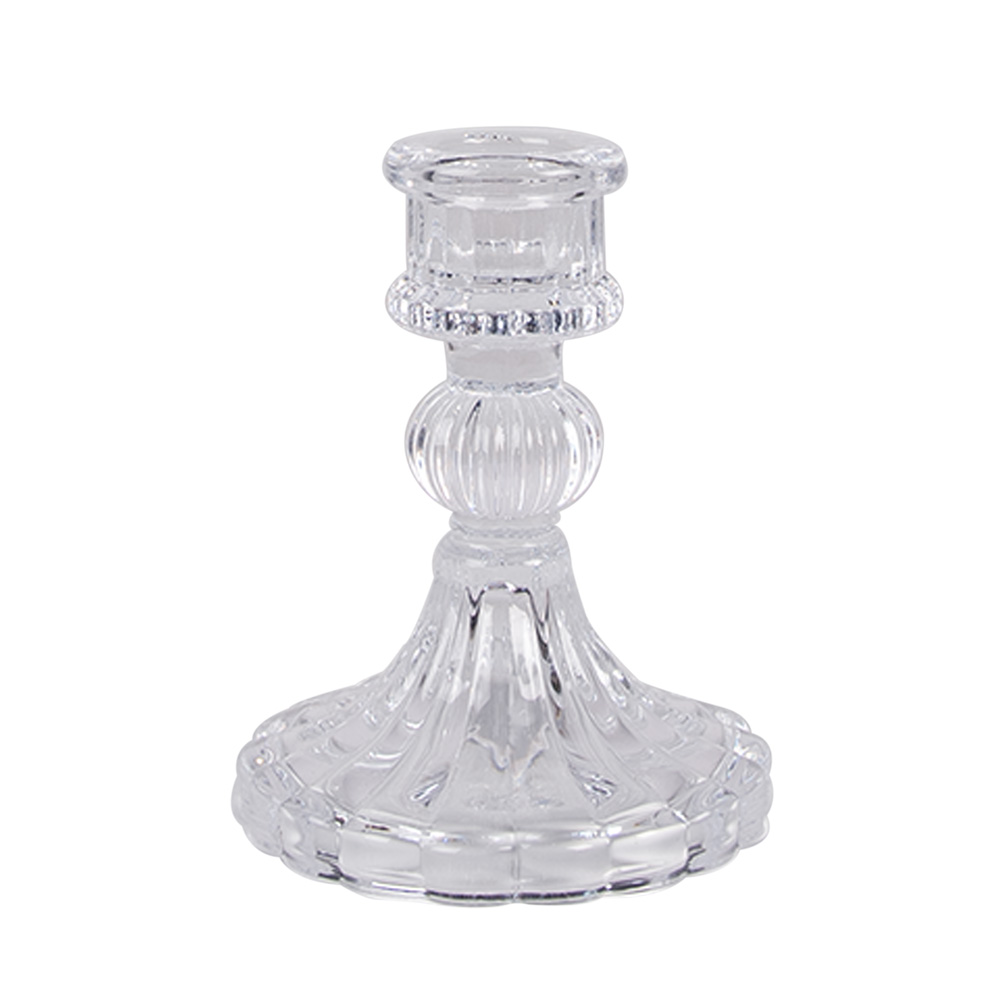 [6GL4907] Candle Holder Transparent Ø 8x11 cm