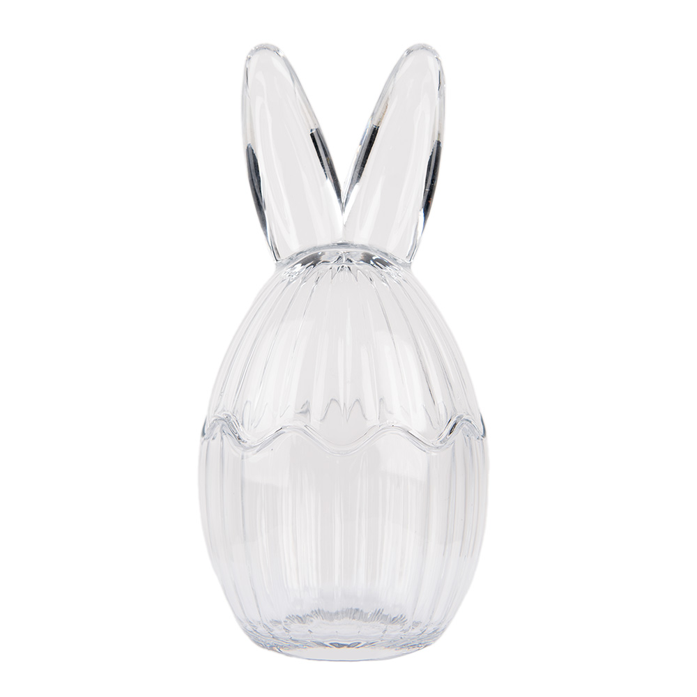 [6GL4913] Storage Jar with Lid Transparent Ø 10x21 cm