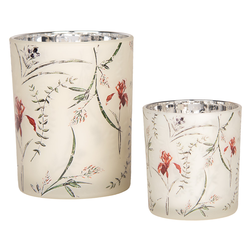 Waxinelichthouder (2) Ø 7x8 / 10x13 cm