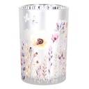 Tealight holder Grey Yellow Ø 12x18 cm