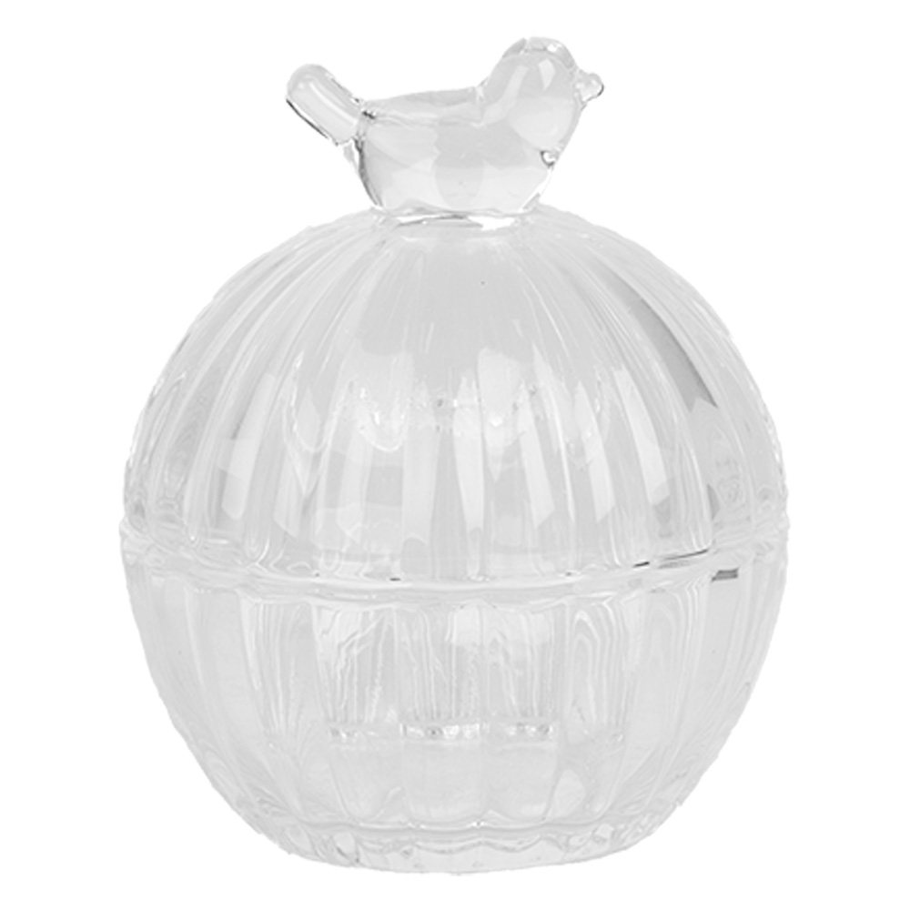 [6GL4998] Bonbonniere with lid Transparent Ø 8x10 cm