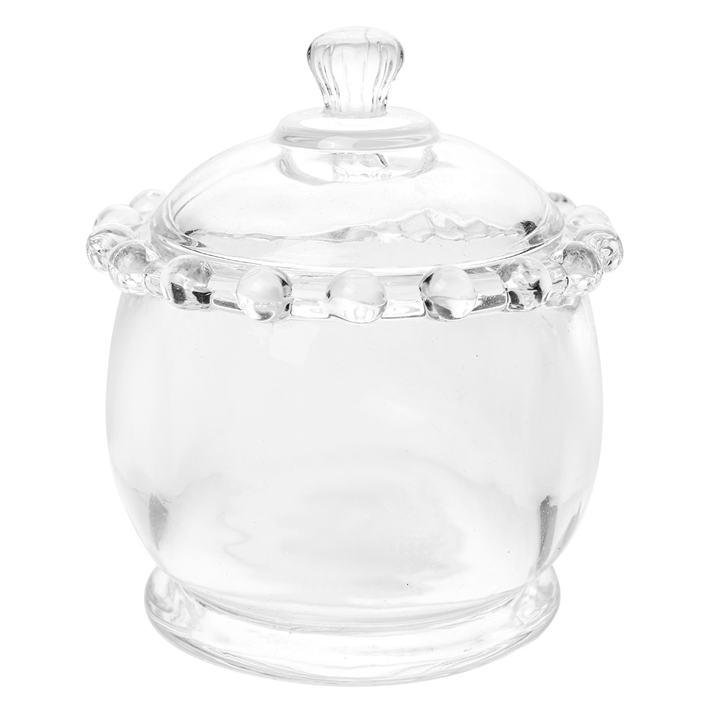 [6GL5001] Bonbonniere with lid Transparent Ø 8x10 cm