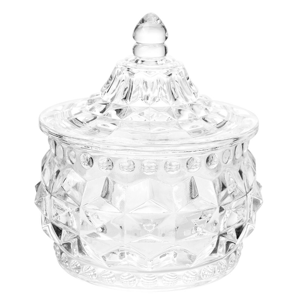[6GL5004] Bonbonniere mit Deckel Transparent Ø 10x11 cm