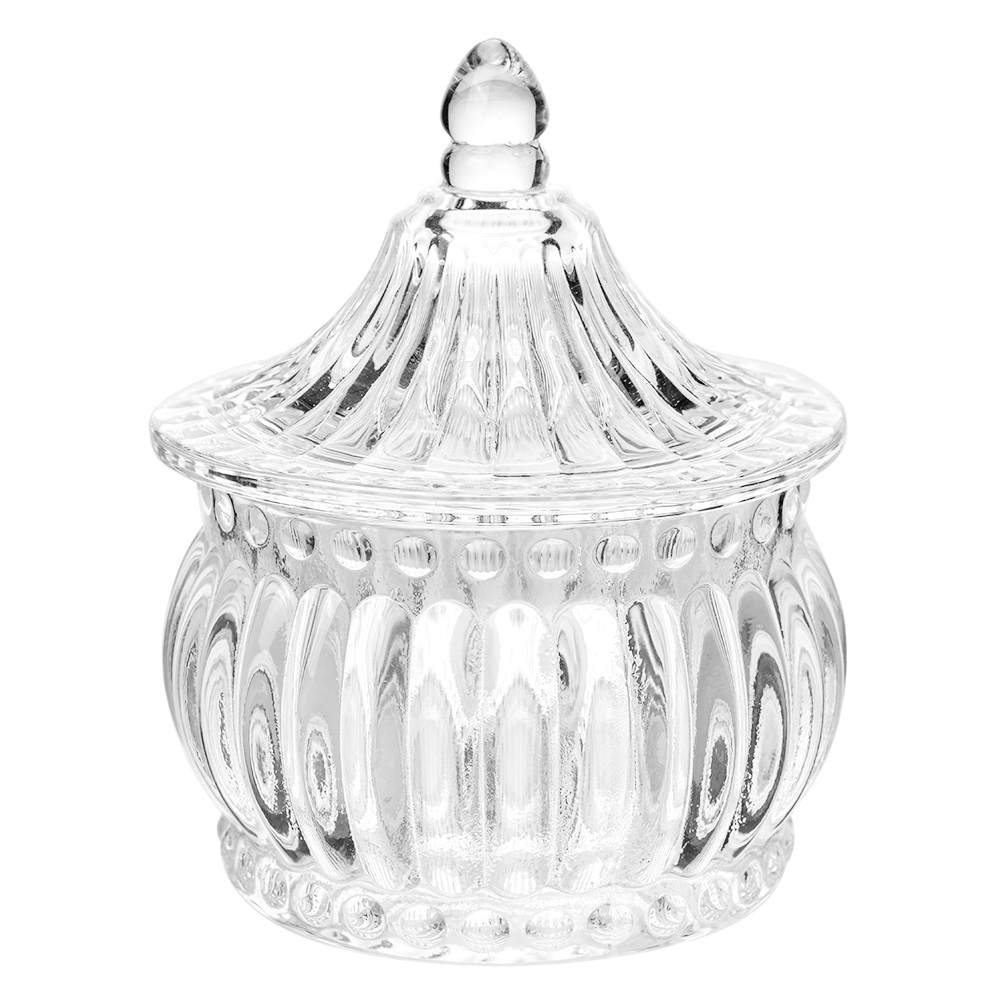 [6GL5008] Bonbonniere mit Deckel Transparent Ø 8x10 cm