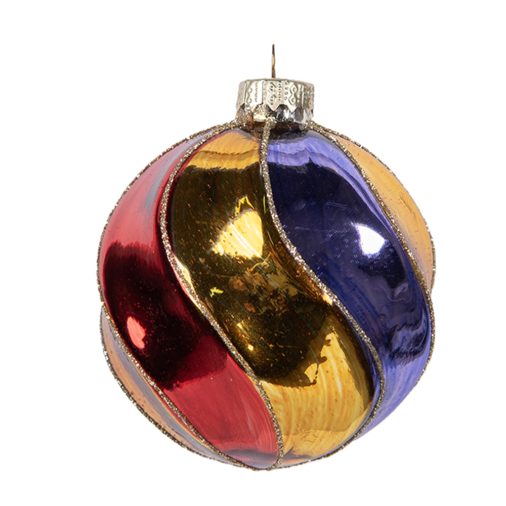 [6GL5100] Boule de Noël Multicolore Ø 8x8 cm