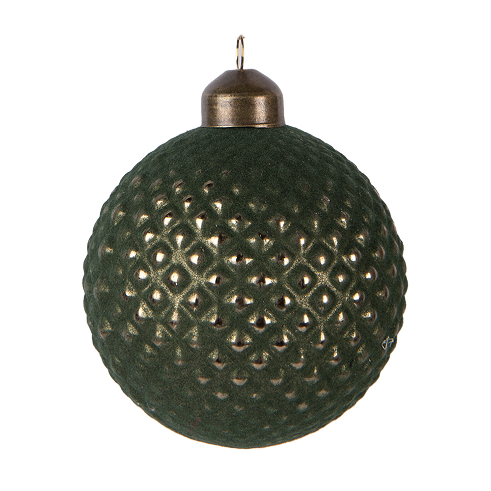 [6GL5126] Palla di natale Verde Ø 8x9 cm