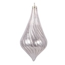 Weihnachtskugel Silberfarbig Ø 8x17 cm