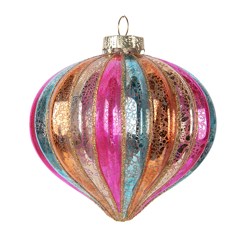 [6GL5177] Weihnachtskugel Mehrfarbig Ø 10x10 cm