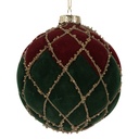 Weihnachtskugel Rot Grün Ø 10x10 cm