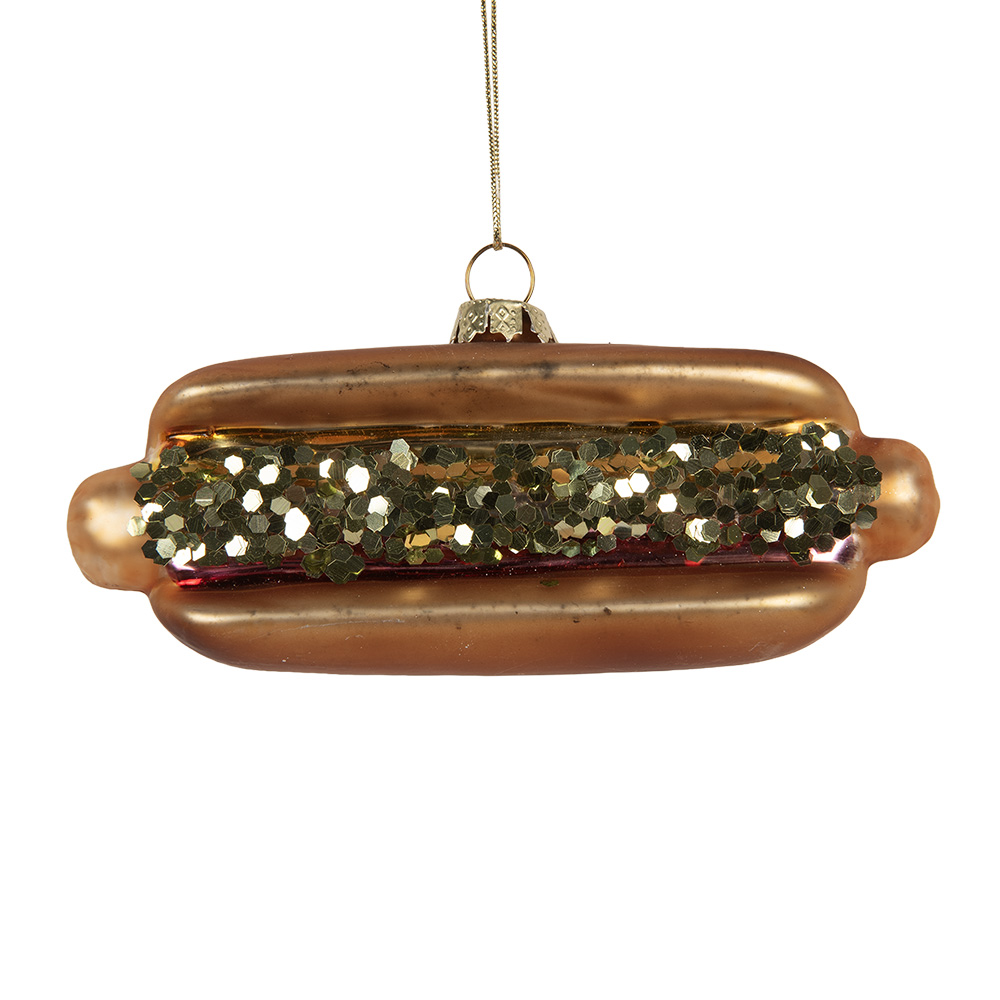 [6GL5240] Palla di natale Marrone Rosso 13x4x6 cm