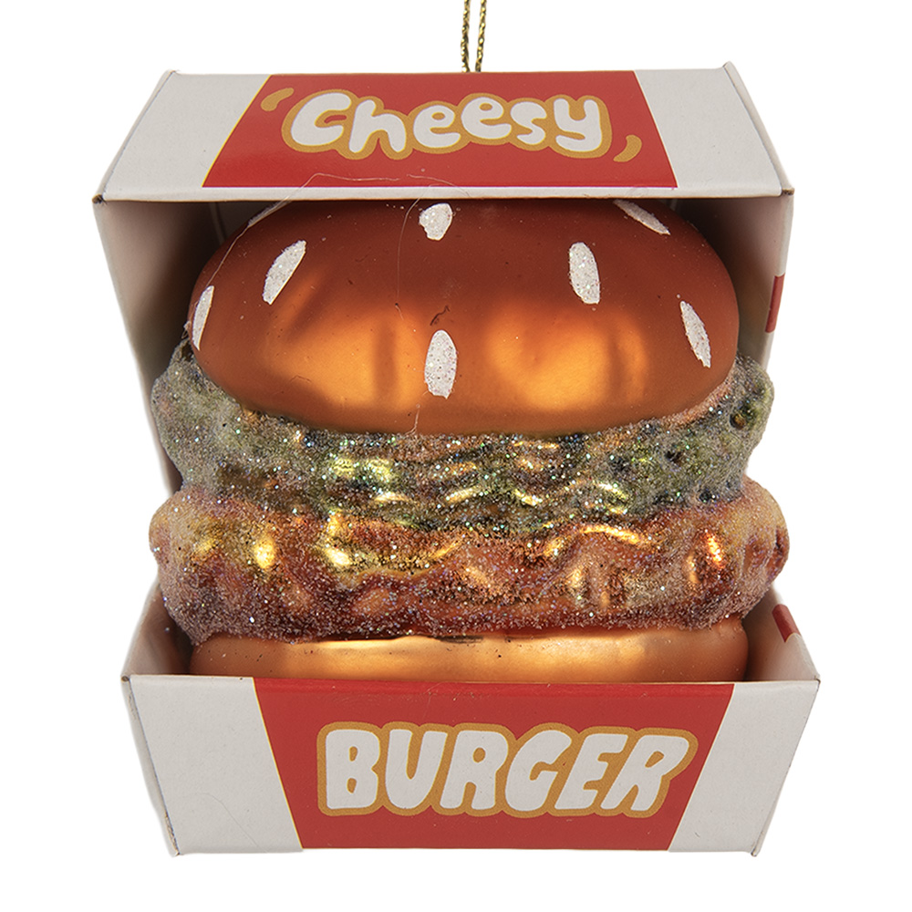 [6GL5247] Weihnachtsanhänger Rot Weiß 7x7x8 cm
