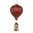 Weihnachtsanhänger Rot Goldfarbig Ø 7x15 cm