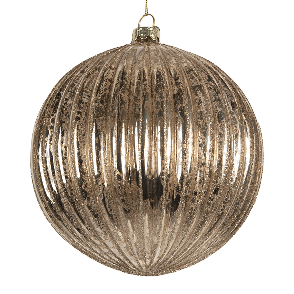 [6GL5275] Weihnachtskugel Transparent Silberfarbig Ø 15x15 cm