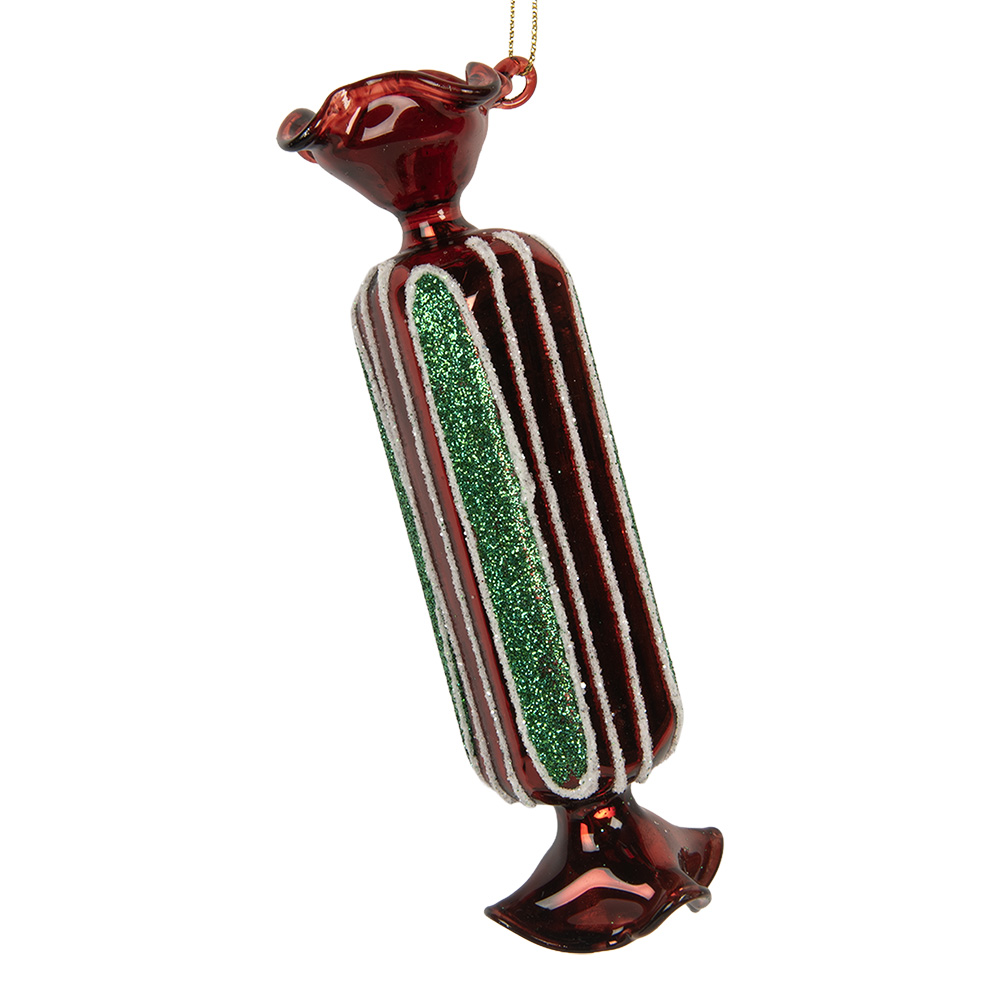 [6GL5320] Palla di natale Rosso Verde Ø 4x15 cm