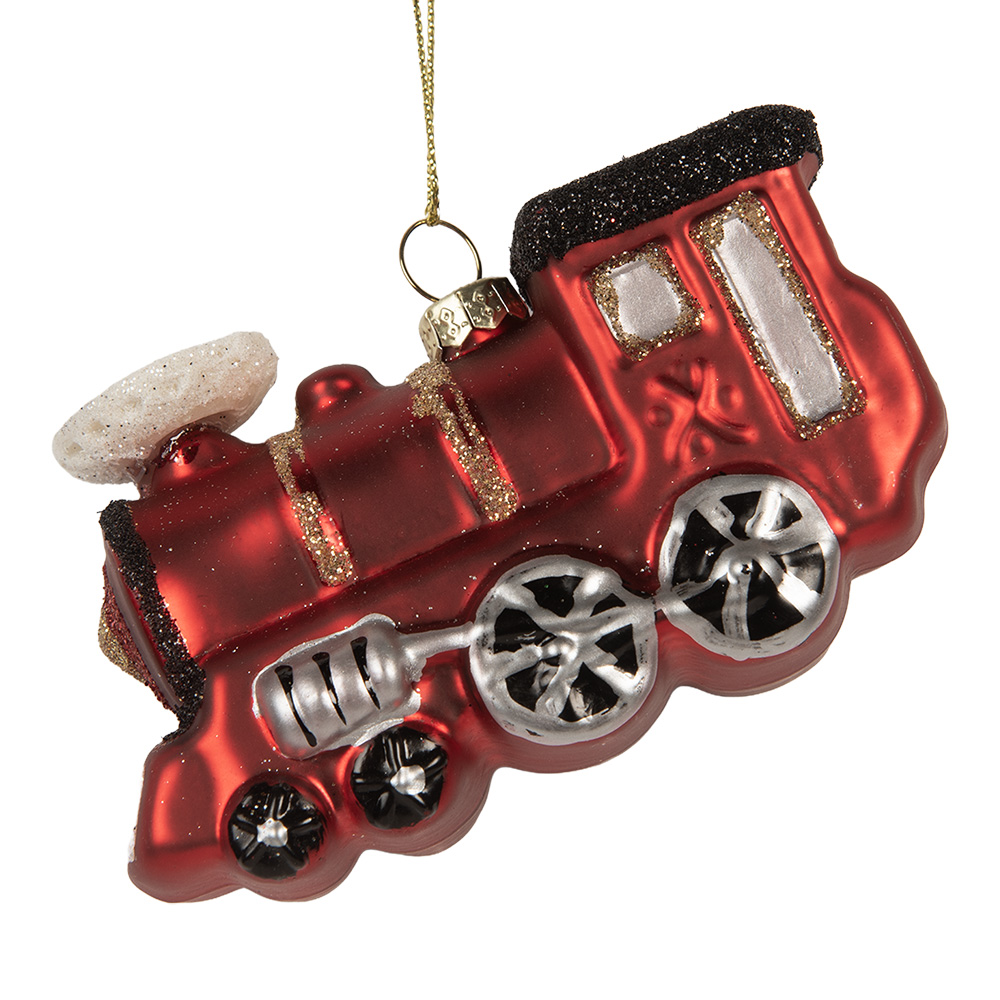 [6GL5321] Boule de Noël Rouge Noir 10x4x5 cm