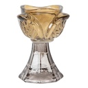 Glas Kerzenhalter Braun Grau Ø 7x10 cm