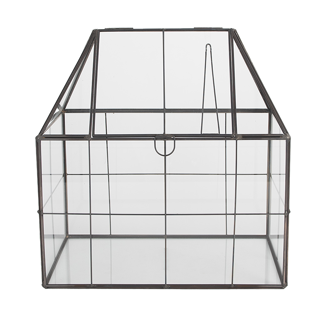 [6GL5368] Serra Decorativa Trasparente Nero 25x16x26 cm