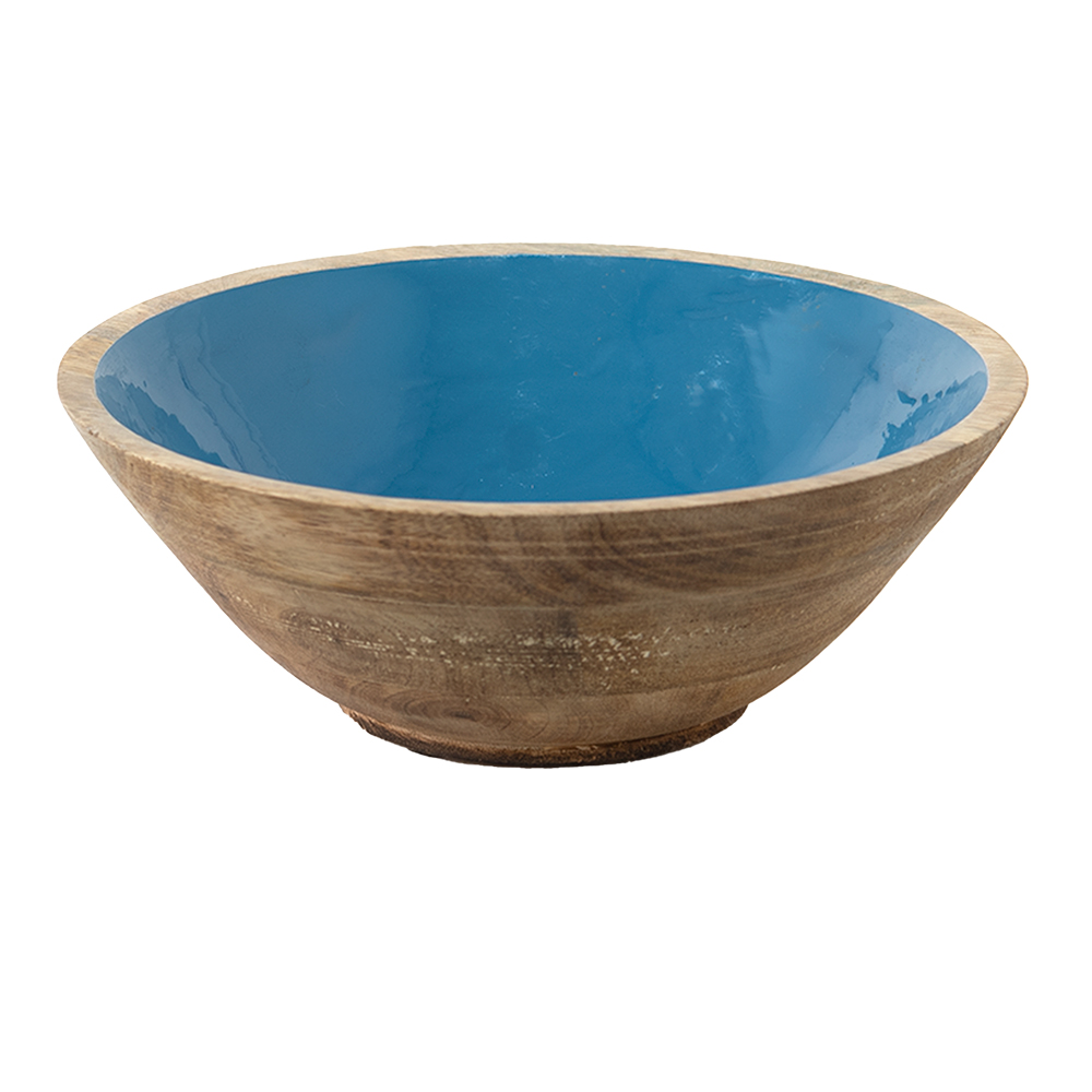 [6H2168] Dekoschale Blau, Braun Ø 25x10 cm