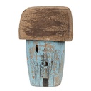 Decoration House Blue Brown 6x4x10 cm