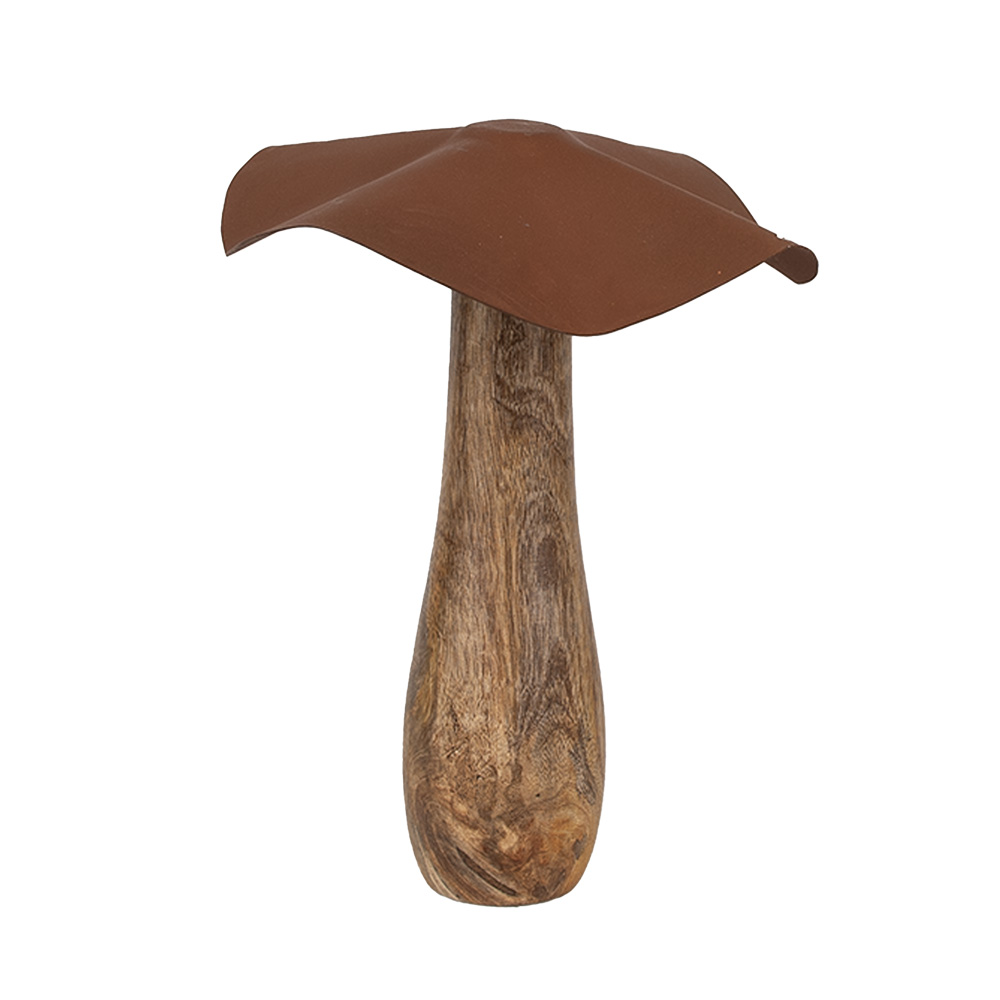 [6H2387XL] Decoration Mushroom Brown Ø 20x25 cm
