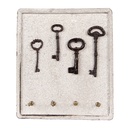 Gancio Porta Chiavi Beige Marrone 22x5x25 cm