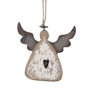 Decorazione pendente Angelo Marrone Bianco 10x2x10 cm