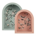 Wandregal Blau Rosa (2er Set) 30x16x40 / 24x14x30 cm