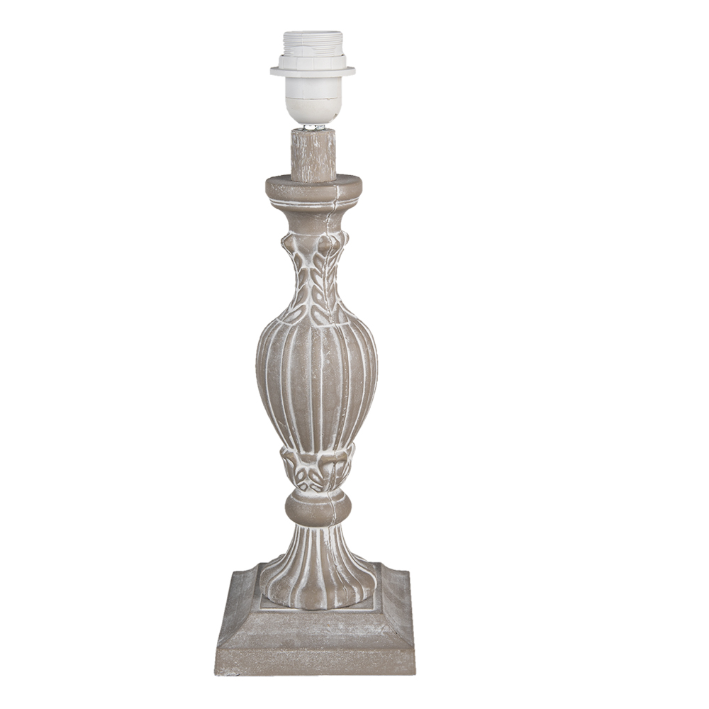[6LMP742] Base de lampe Lampe de table Marron Ø 14x43 cm E27/max 1x40W