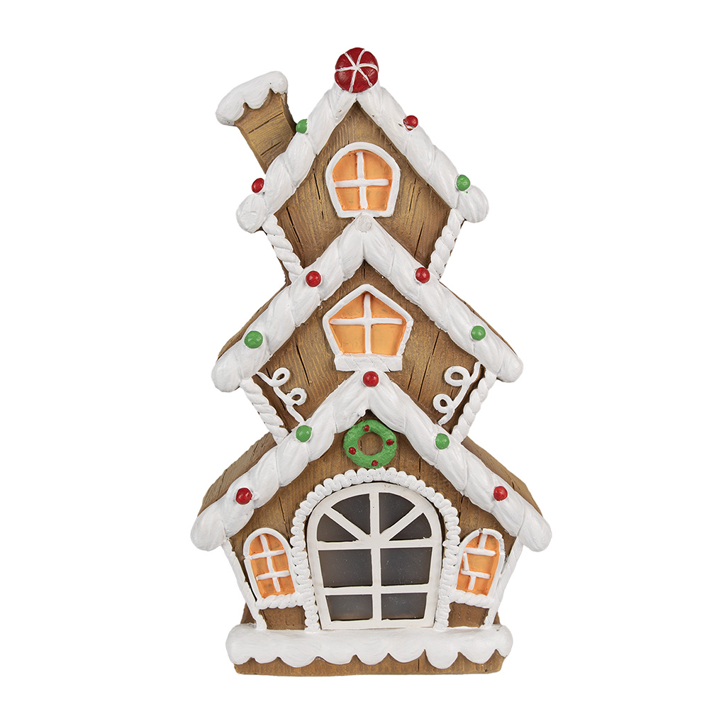 [6MG0051] Decoratie huis met LED 24x11x41 cm / 2xAAA