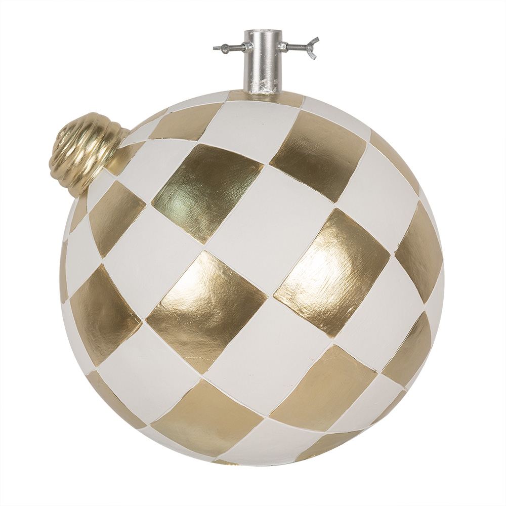 [6MG0053] Supporto per l'albero di Natale Bianco 42x42x44 cm