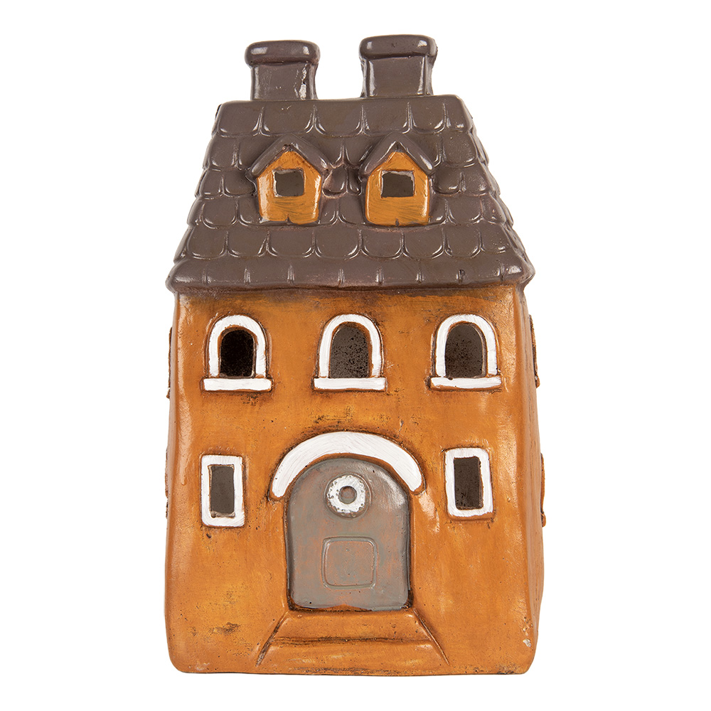 [6MG0126] Décoration Maison Orange Gris 23x17x37 cm