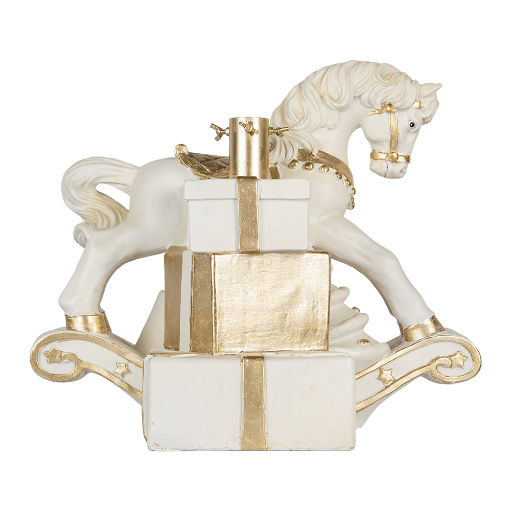 [6MG0129] Kerstboom standaard hobbelpaard 47x30x38 cm
