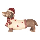 Statue Hund Braun Rot 42x12x27 cm