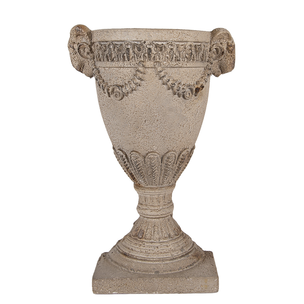 [6MG0154] Pot di fiore parete Beige Marrone 29x11x44 cm