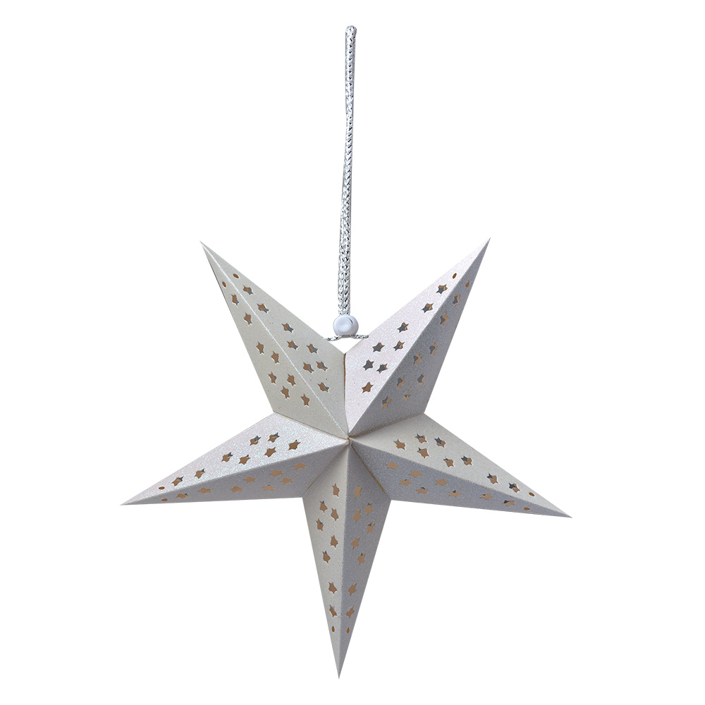 [6PA0512SW] Decoratie ster 30x10x30 cm