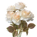 Fiori Finti Rose Bianco Verde 16x16x47 cm