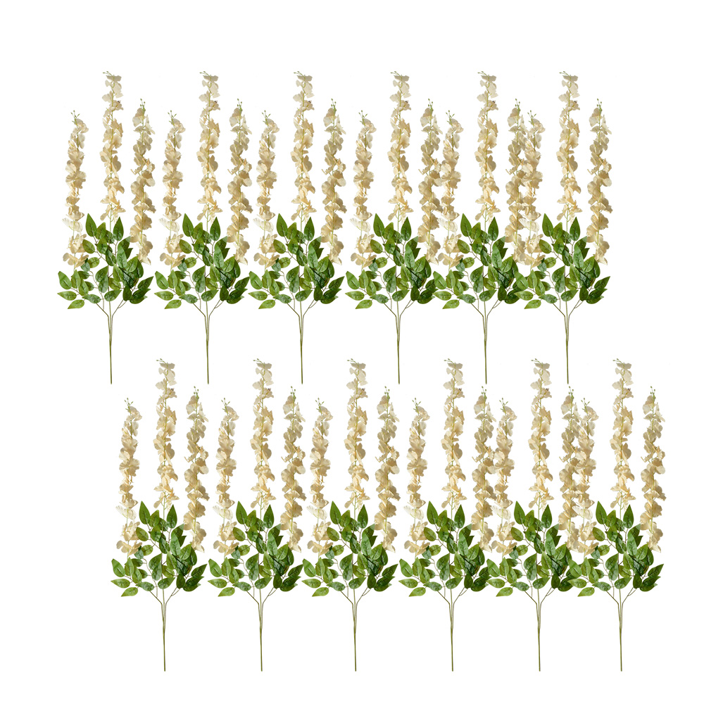 [6PL0318Y] Decoratie tak met bloemen (12) 30x12x110 cm