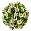Decorative ball artificial flower Daisy White Green Ø 17 cm