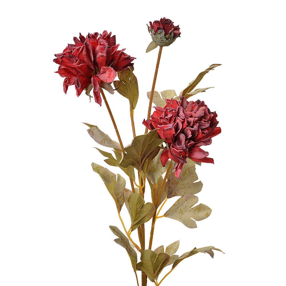 Decoratie tak met bloemen 9x9x68 cm