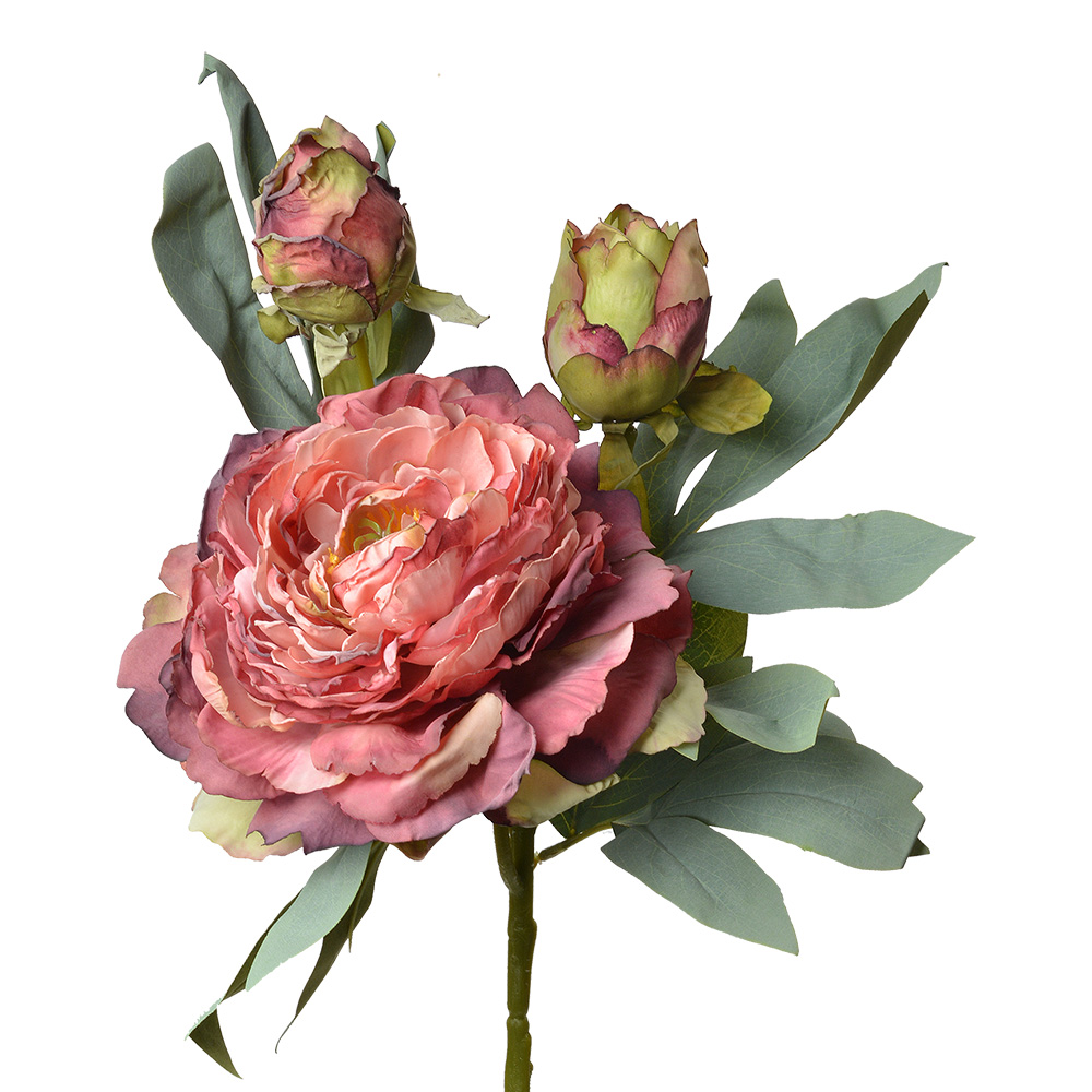 Kunstbloem roos 12x12x62 cm