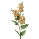 Deko Ast mit Blumen Beige Grün 12x5x71 cm