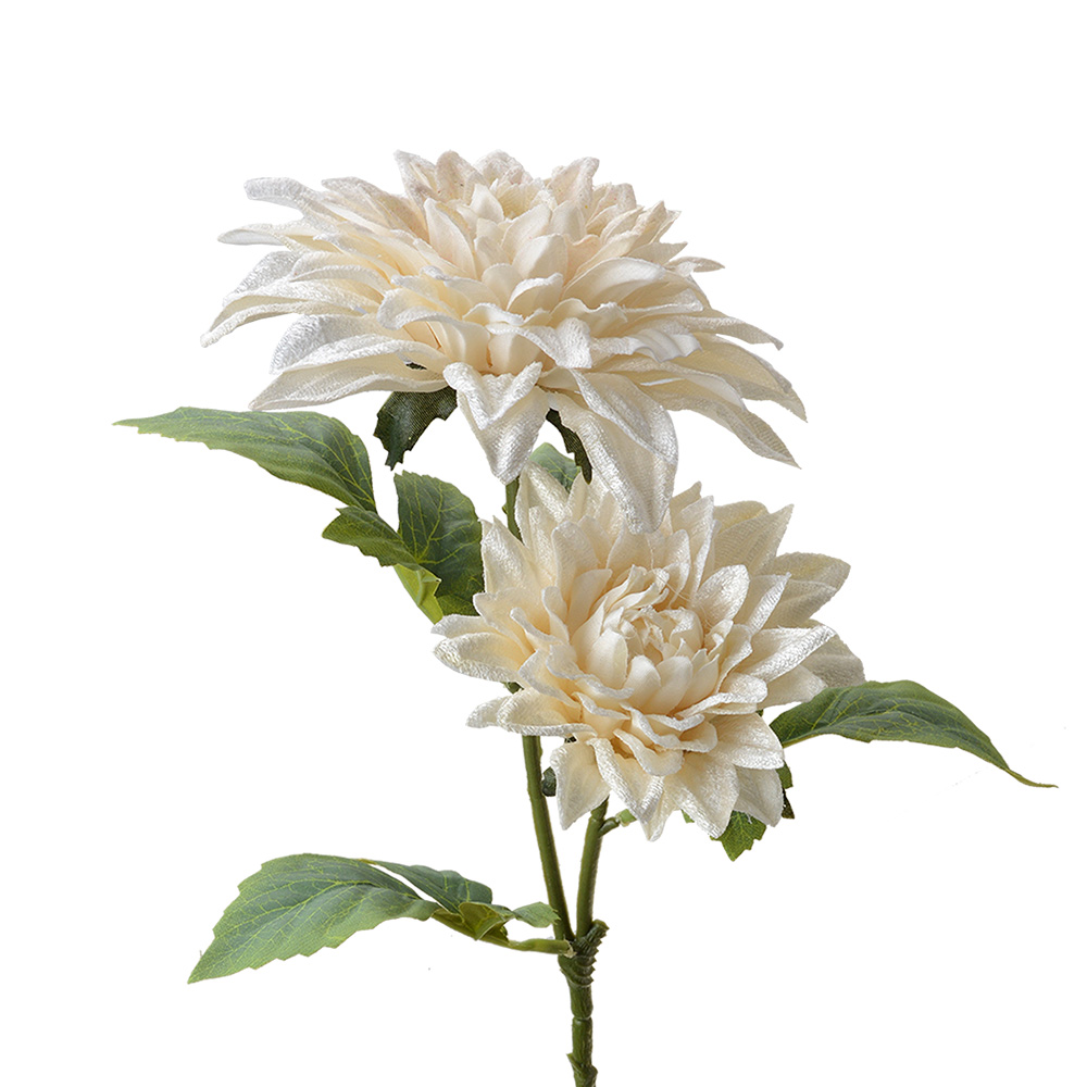 [6PL0339W] Decoratie tak met bloemen 12x12x62 cm
