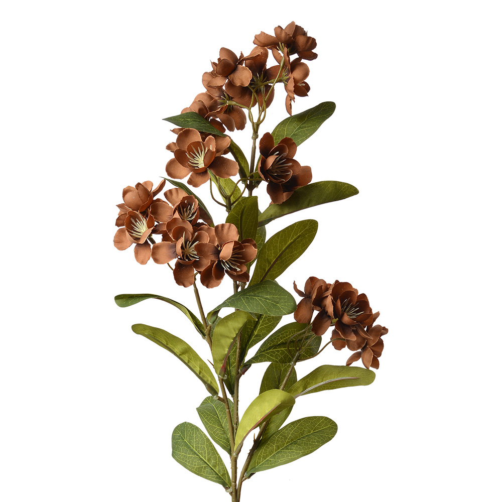 [6PL0343CH] Decoratie tak met bloemen 18x10x70 cm