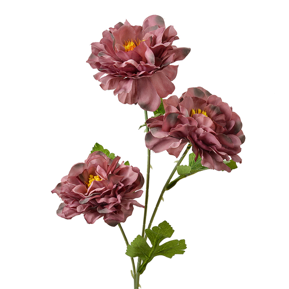 [6PL0361PA] Decoratie tak met bloemen 8x8x64 cm